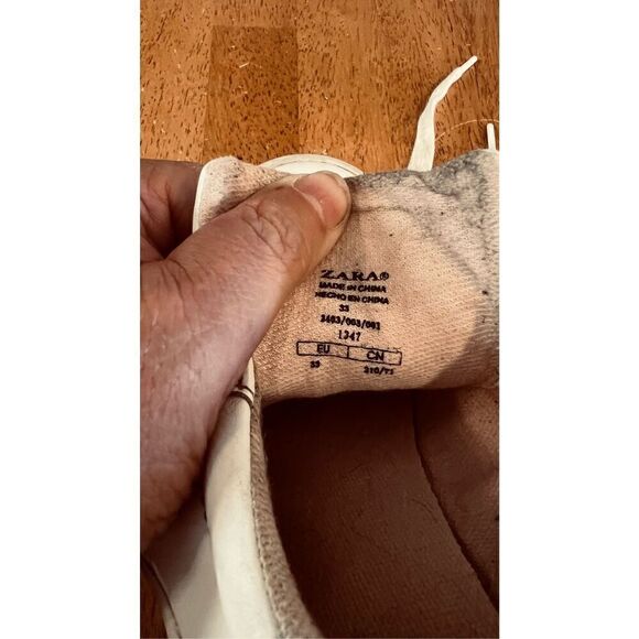 Zara White Platform Sneakers Kids Size 1.5 - Picture 11 of 12